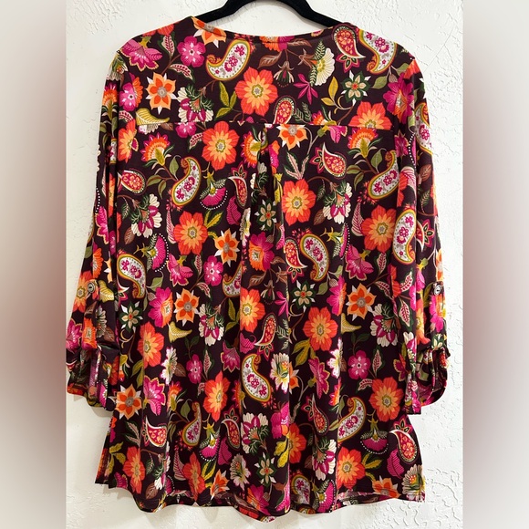 Floral Paisley Blouse - Multicolor - Picture 2 of 7